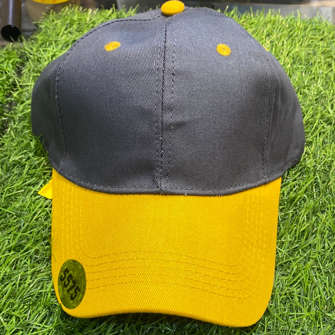 Dark Grey Yellow Colour 5575 Printed Cap