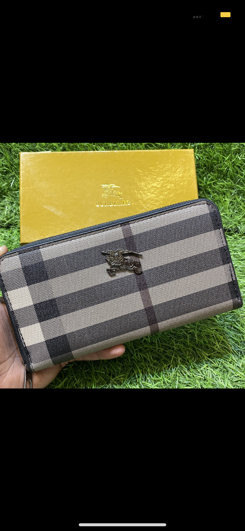 RUB Black Cream Grey Brown Ladies Clutch Zipper Wallet 60017