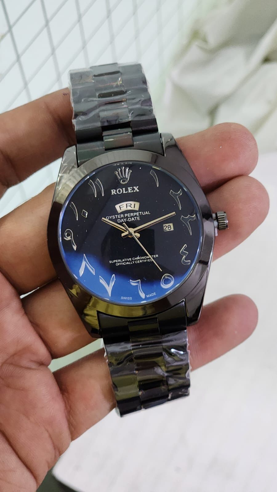 Lor Black Chain Blue Dial Day Date Men Watch 901340