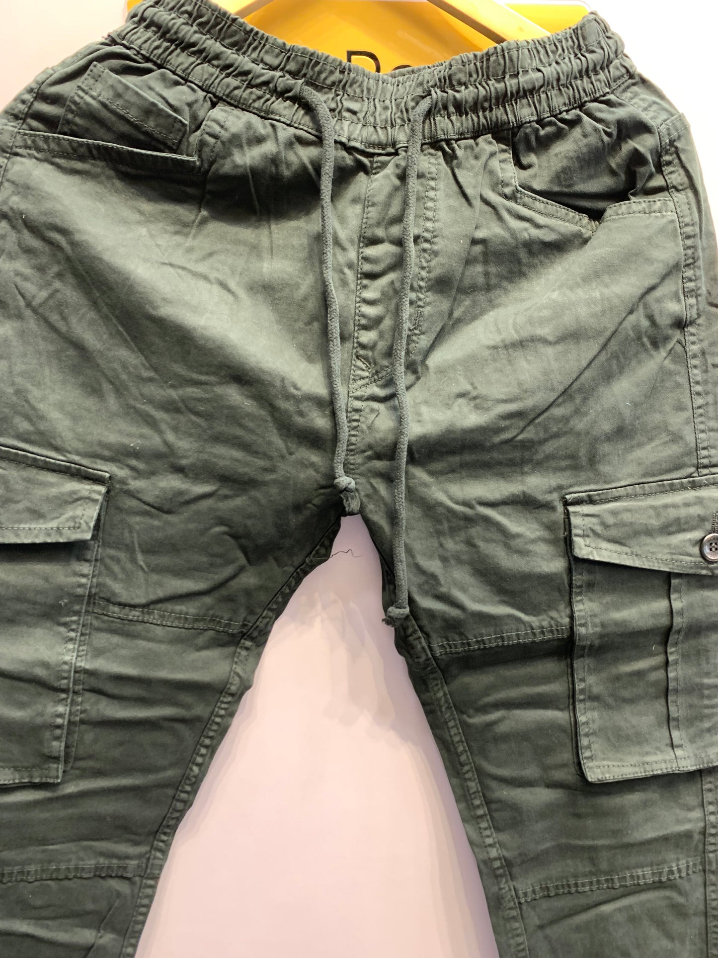 Blank Stitch Olive Green Colour With 6 Pocket Jogger Style Cargo 1105017 AAA1