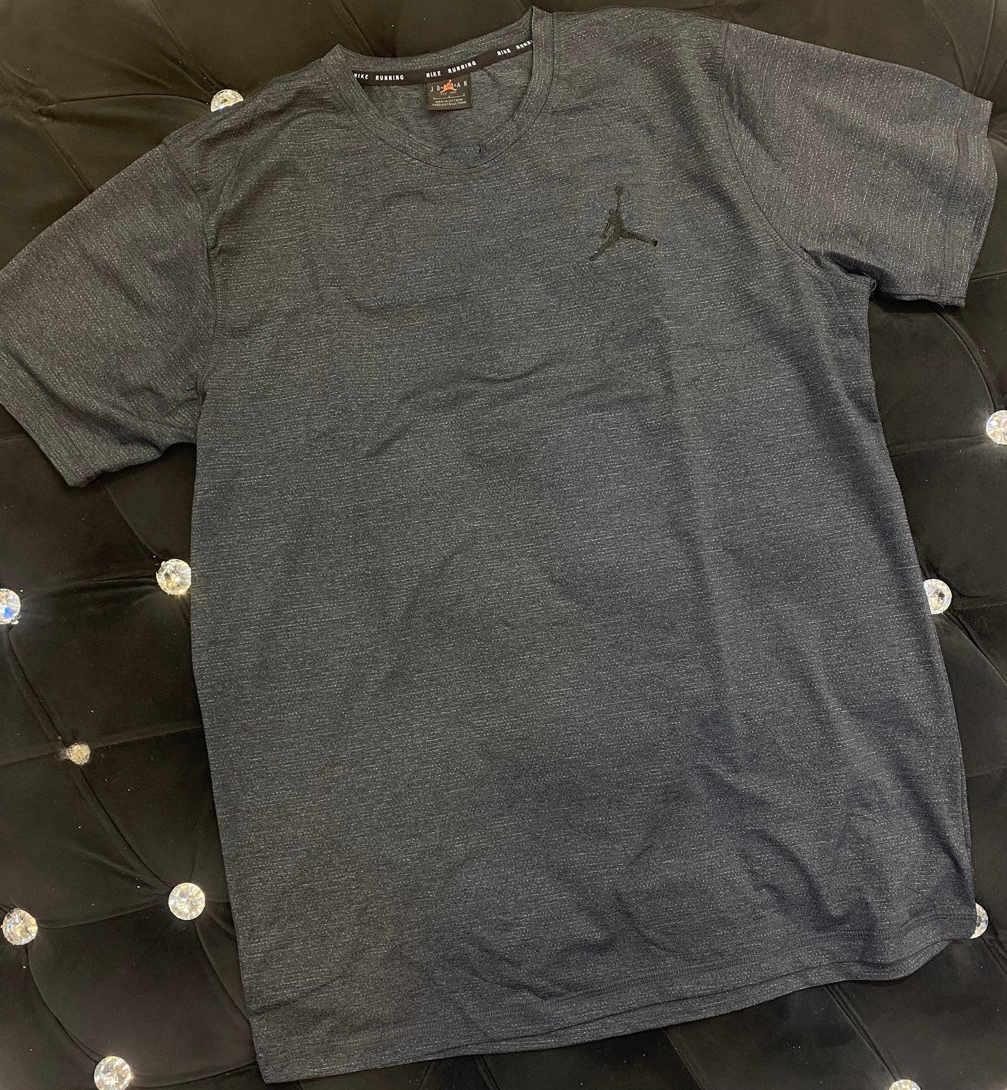 ROJ JOR Grey Colour With Faded Logo Print Dri Fit Sports TShirt 821330