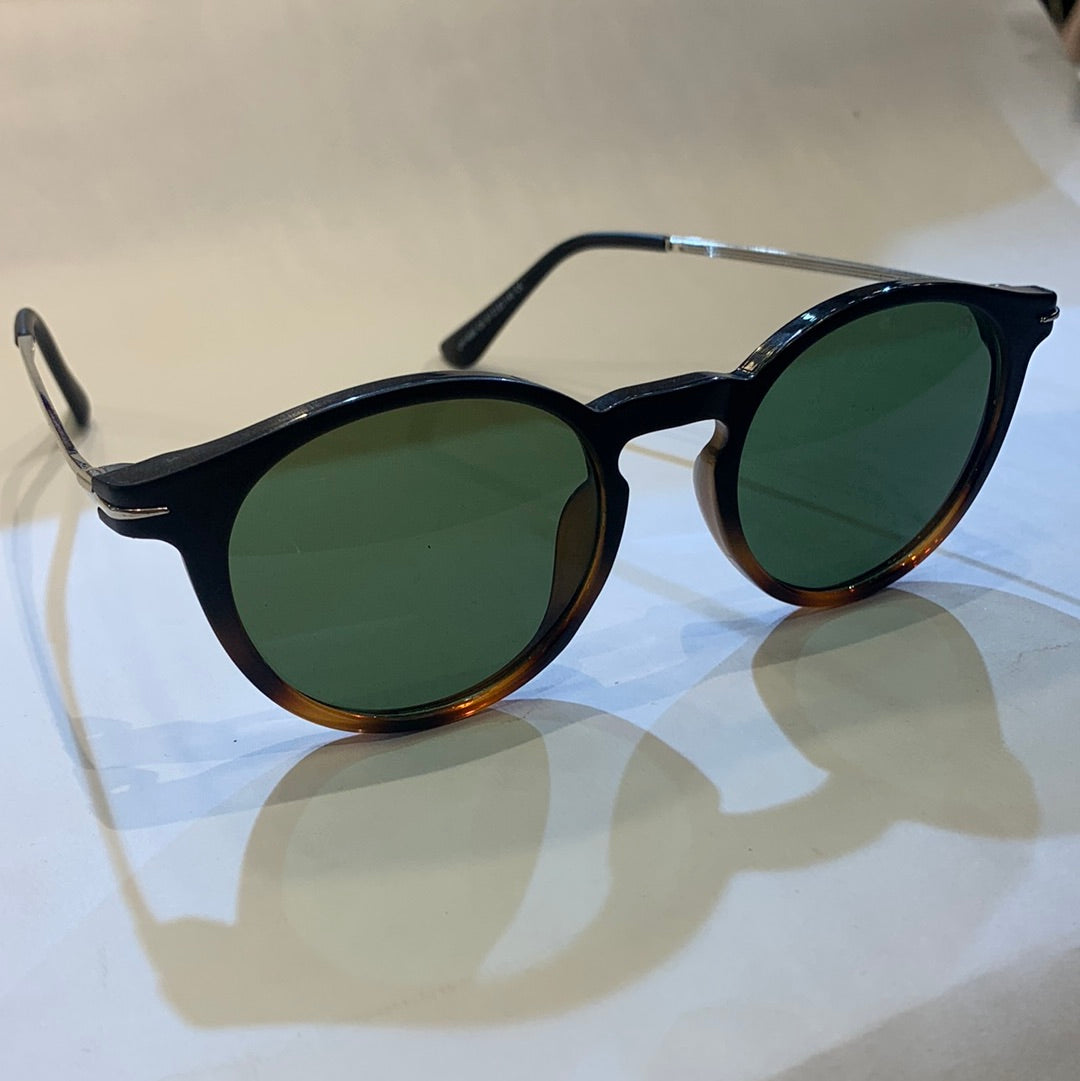 VAD Glossy Black Brown Frame Green Shade Unisex Sunglasses UM1898 C6 51 22-145