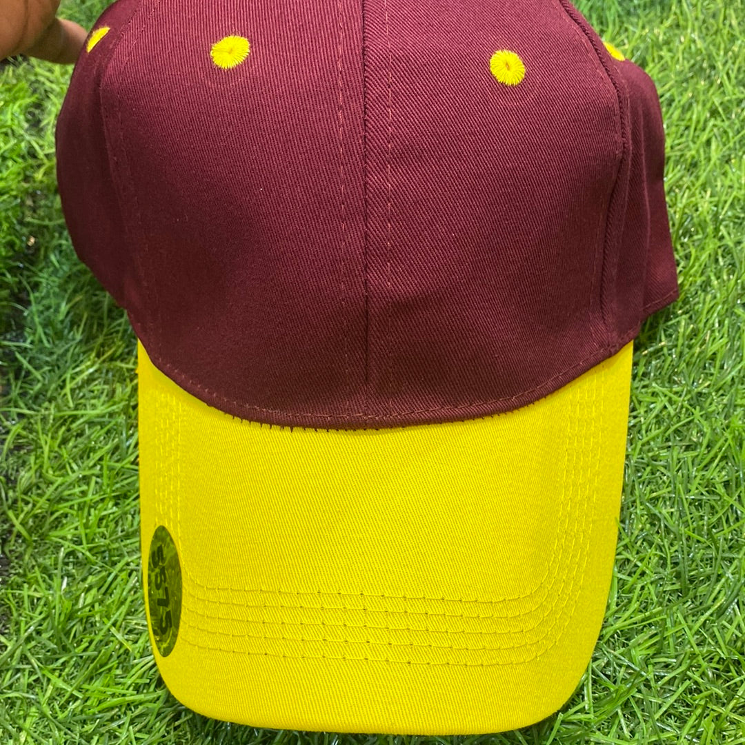 Maroon Yellow Colour 5575 Printed Cap