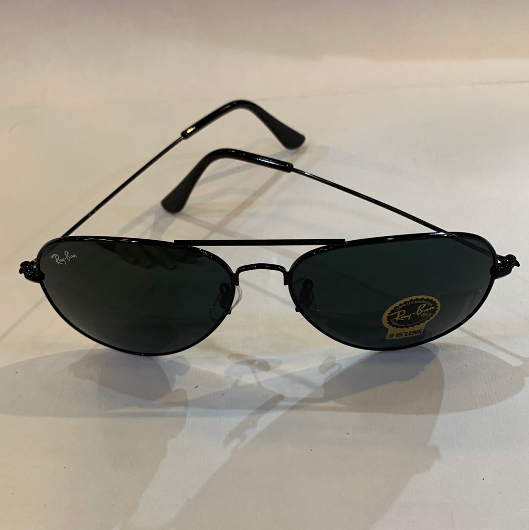 YAR RB Black Frame Black Shade Unisex Aviator Sunglass RB 3026 62 14-135