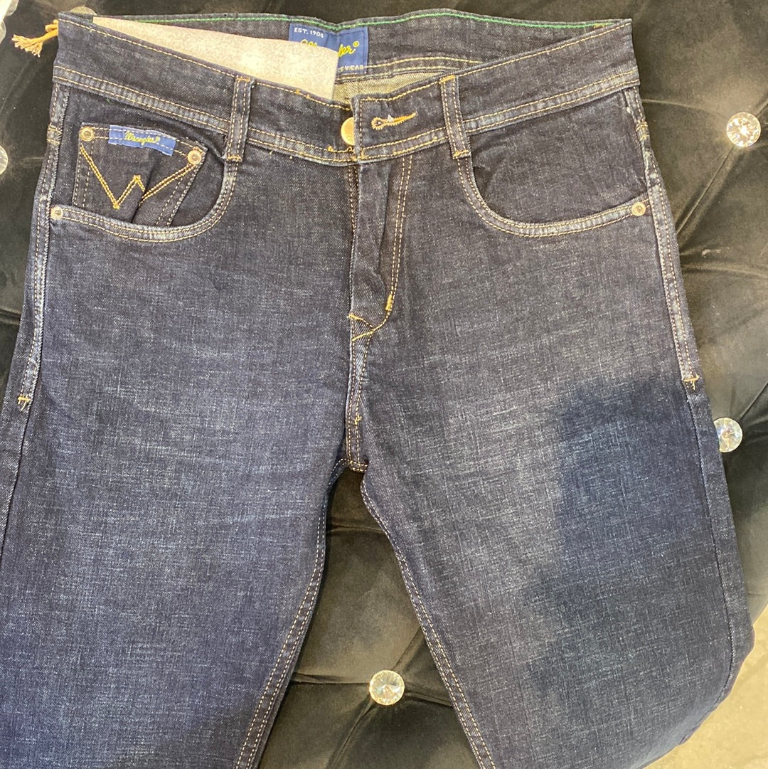 Arw Navy Blue Straight Fit Branded Designer Plain jeans Men’s Jeans ARW 1904 AAA1