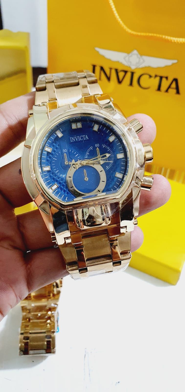 VNI Gold Chain Blue Heavy Dial Men Watch 401343