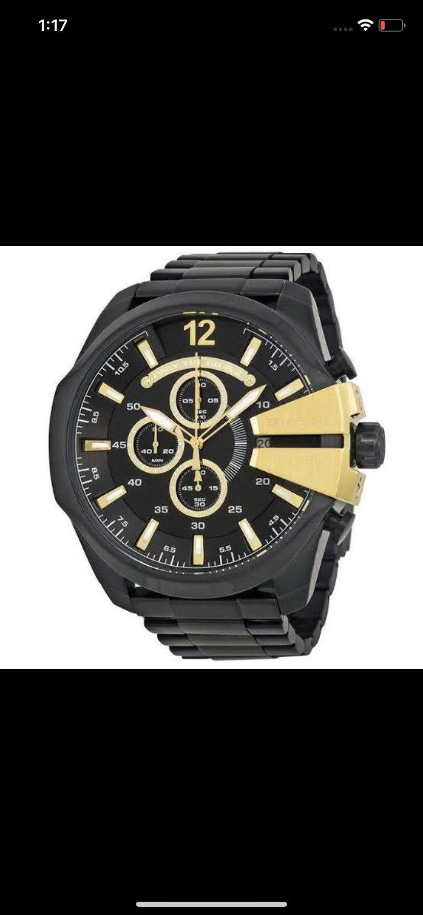 Eid Black Gold Chain Black Gold Dial Heavy Machinery Watch For Men 900946