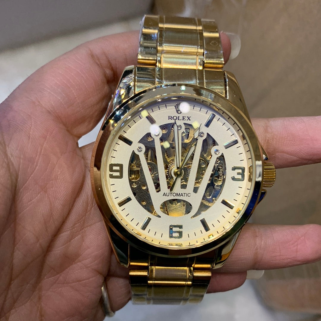 Lor Gold Chain White Dial Automatic Men Watch 901173