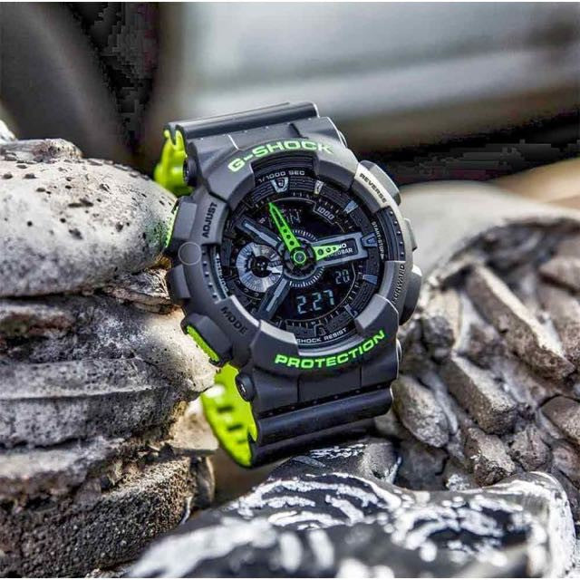 HSG Black Green Water Resistant Sports Watch with Original Box