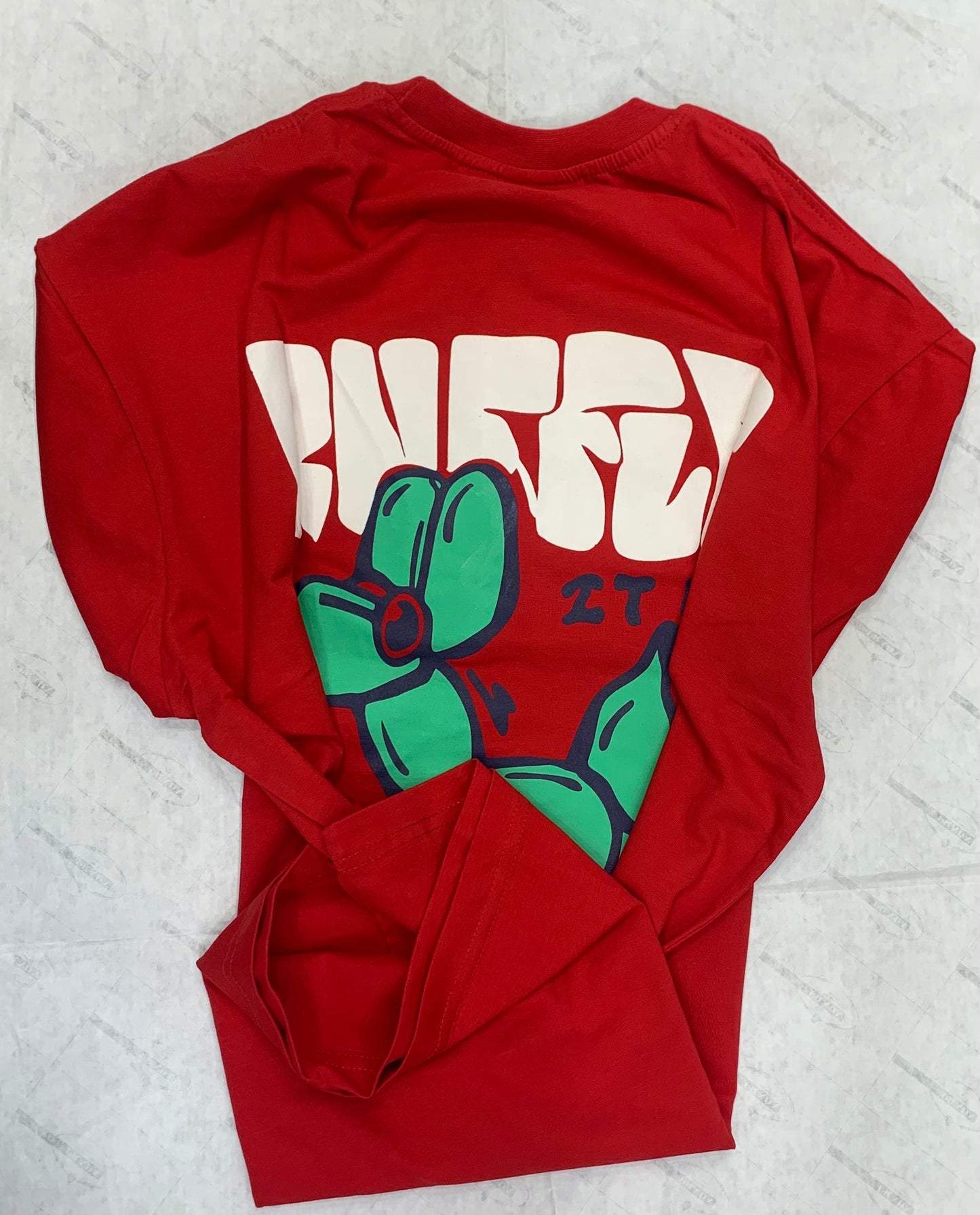 MH Red Color With Back Print Lycra Fabric Tshirt 780113