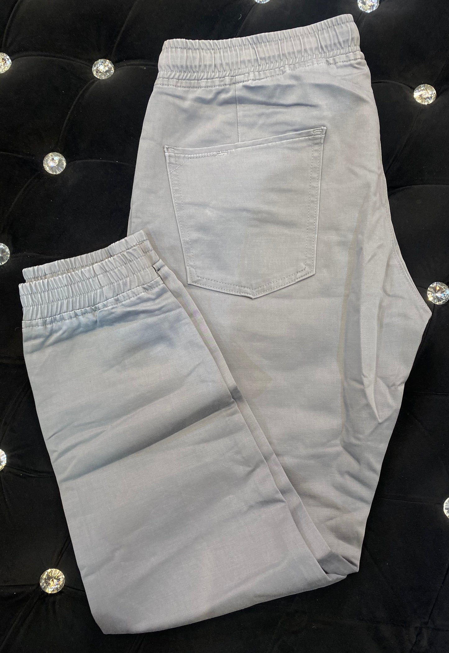 Dark Grey Colour Restructured Denim Fabric Jogger 270372