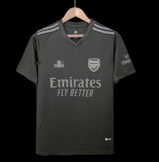 Ida Black Colour Emirates Arsenal Logo Branded Lycra Cotton Football Jersey 110210 03082023