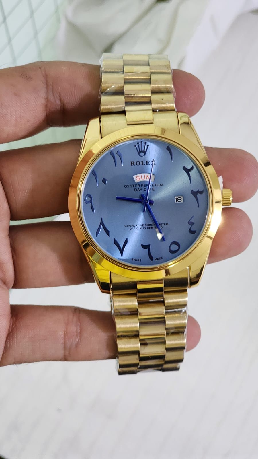 Lor Gold Chain Blue Dial Day Date Men Watch 901343