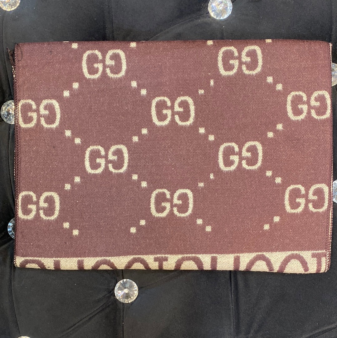 Cug Guc Brown Colour With Cream Cug Logo Imported Muffler 49077