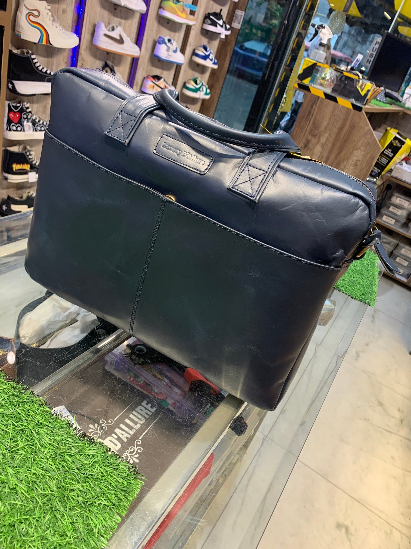 Luxury D Allure Navy Blue Colour With Leather Quality Laptop Bag 106 ZL