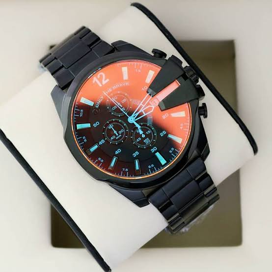 Eid Black Chain Black Tinted Dial Heavy Machinery Watch For Men 900947