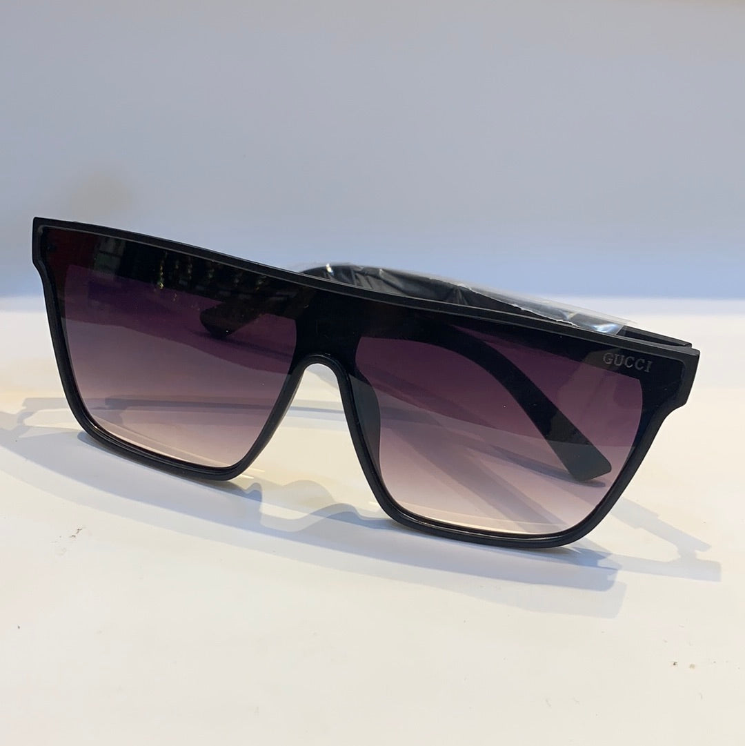 Cug Matt Black Frame Black White Shade Unisex Sunglass GG0268 59 14 145