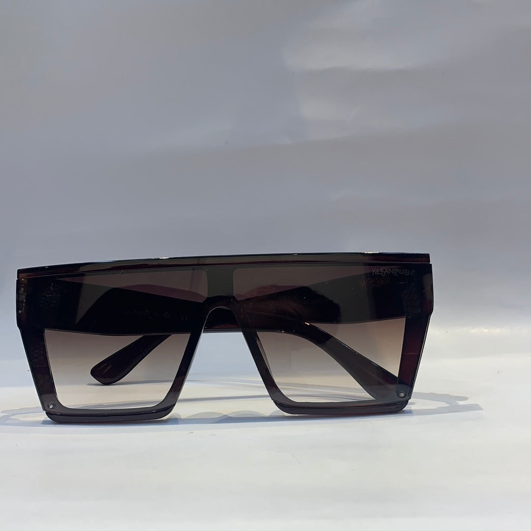 Yve evy Glossy Brown Frame brown Shade Unisex Sunglass CC245 57 16 145