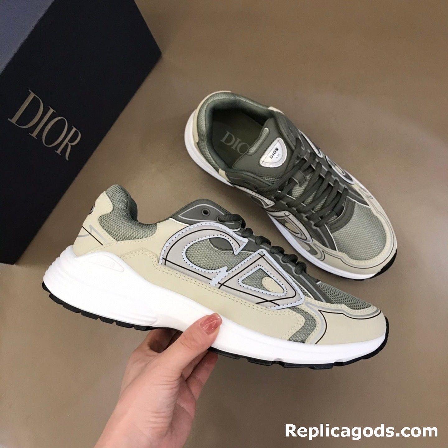 Brown Cream OID Men's Designer Luxury CD Track Runner Sports Shoes