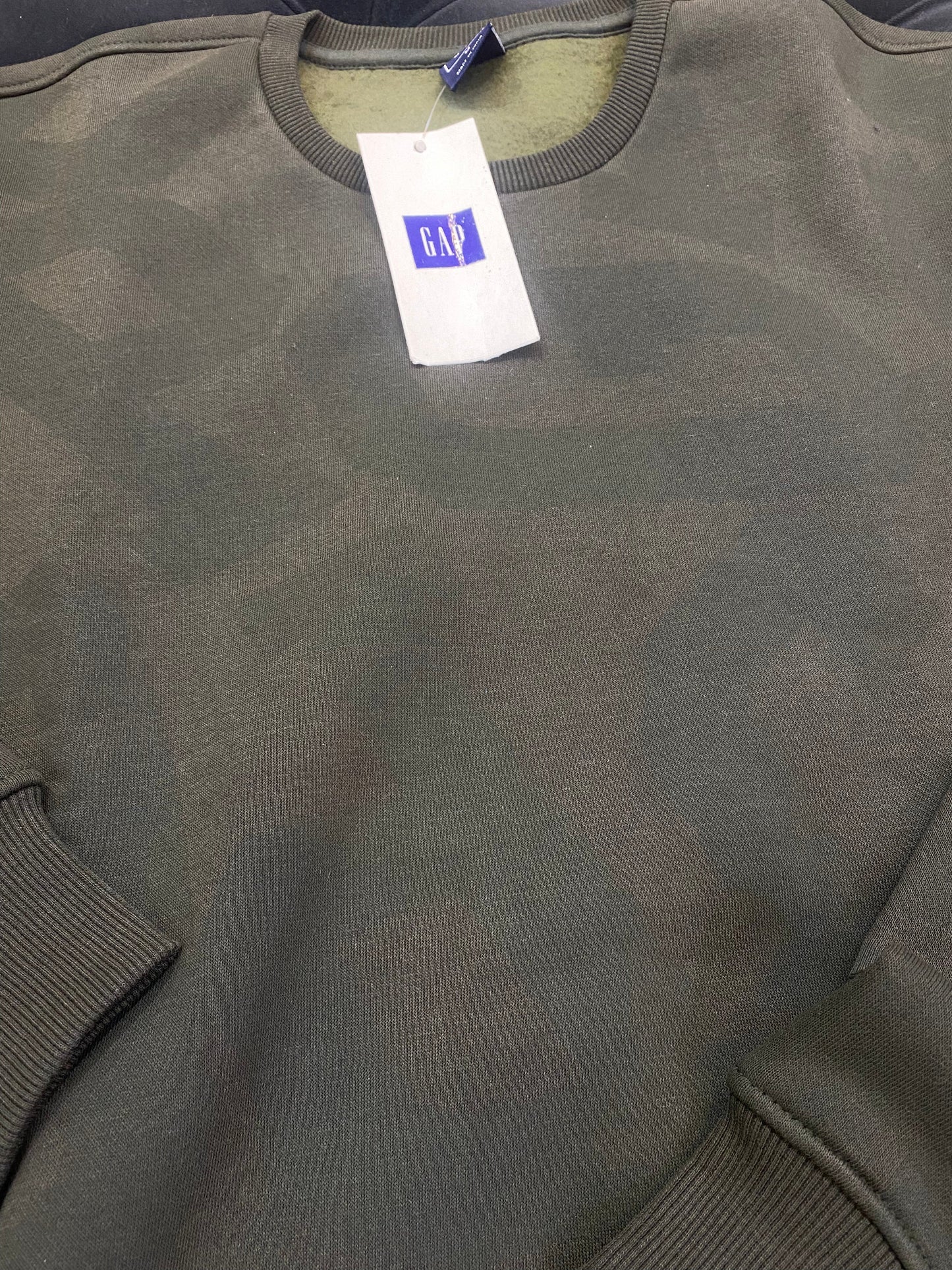 PAG Olive Green Colour With G Print Imported Fabric Sweatshirt 19508