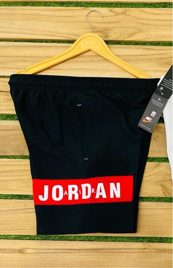 JOR ROJ Black Colour With Red Strip Ns Fabric Imported Shorts 108624