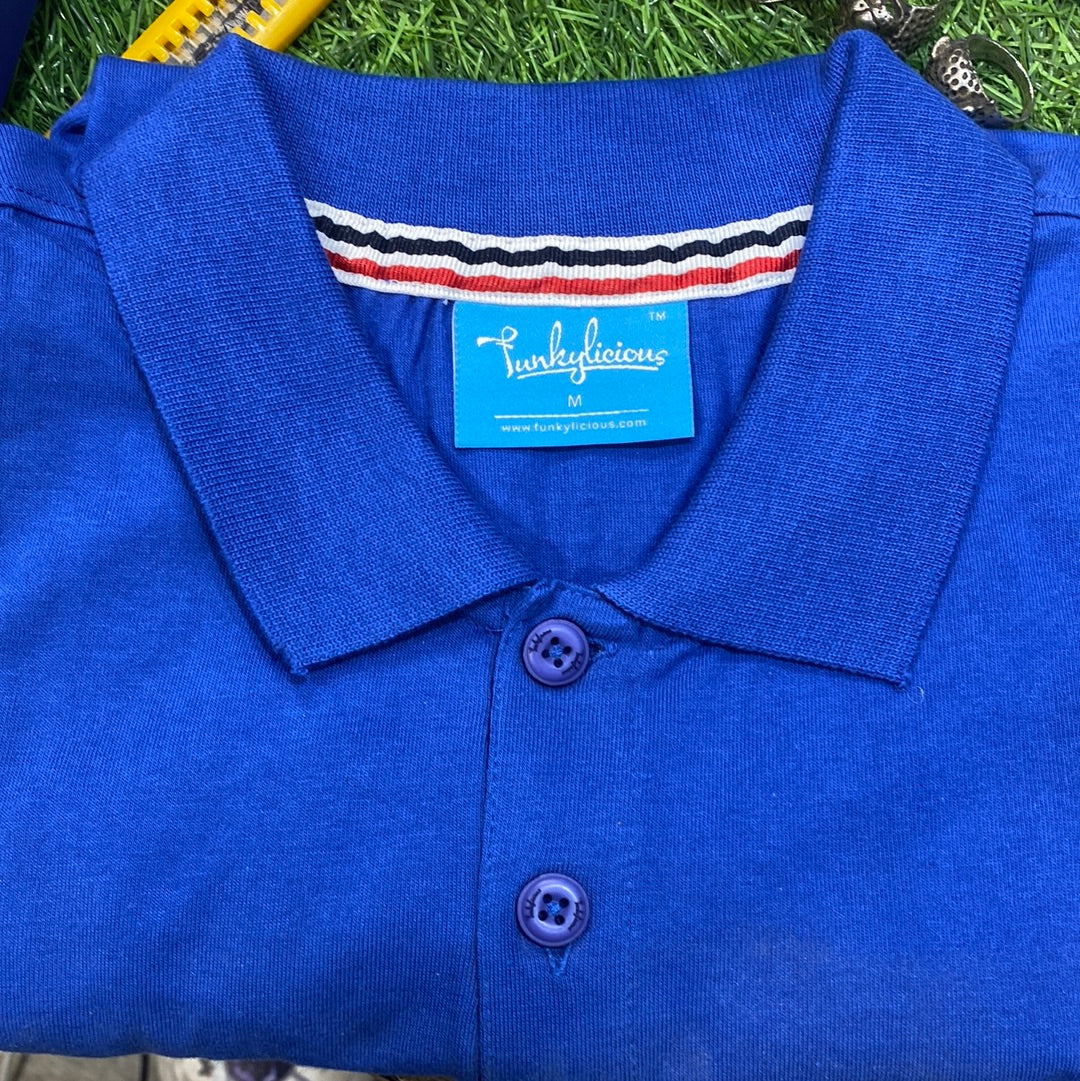Dark Blue Colour funkylicious Cottan Coller TShirt 110329