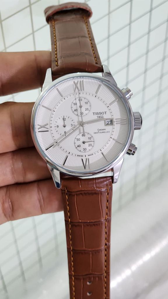 Sit Brown Strap White Dial Men Watch 901350