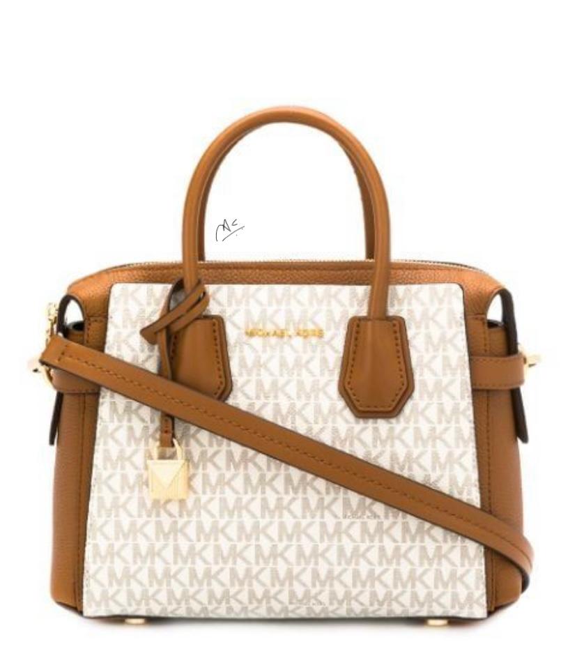 Mic Cim Brown cream White Print Ladies Bag for Her