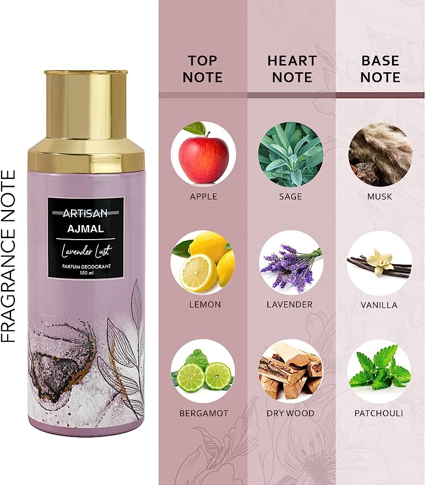 Artisan Ajmal Women Lavender Lust Parfum Deodorant 150 ml