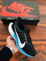 KIN Black Colour White Tick Blue Sports Shoes