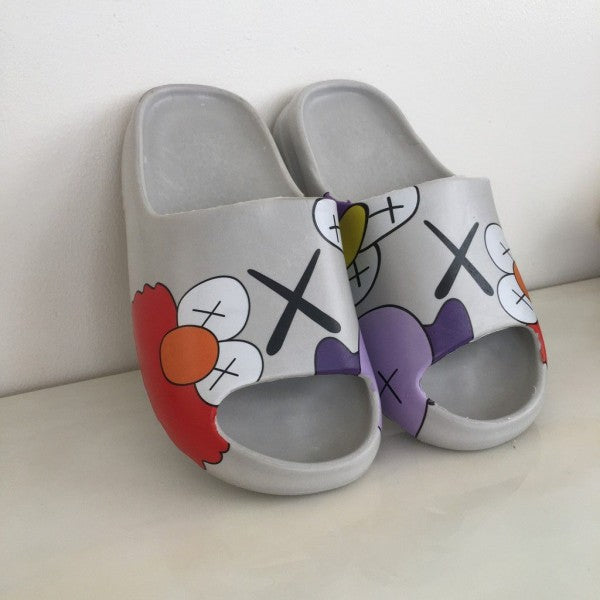 Grey Fat Summer Print Red White Black Purple Heavy Slipper