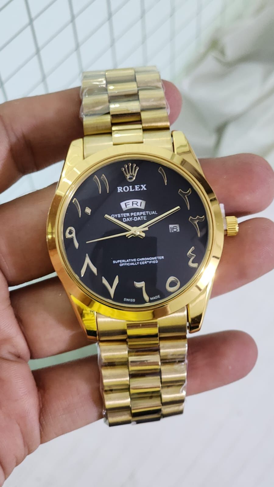 Lor Gold Chain Black Dial Day Date Men Watch 901344