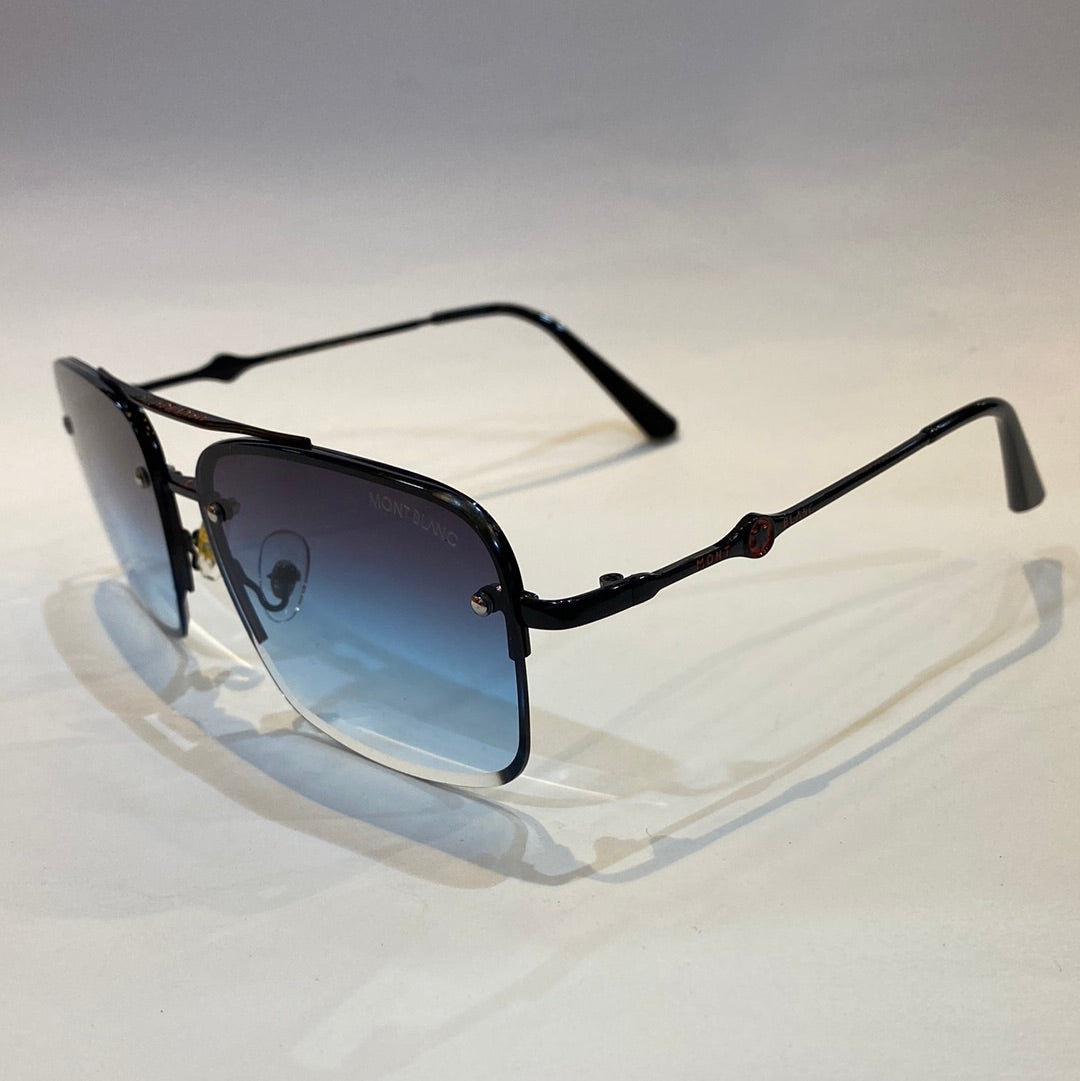 NOM Black Frame Blue Shade Unisex Branded B0223 52 18-136
