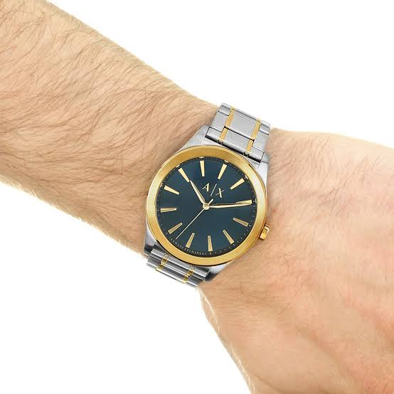Mra Sliver Gold Chain Blue Gold Dial Premium Quality Men’s Watch 861700