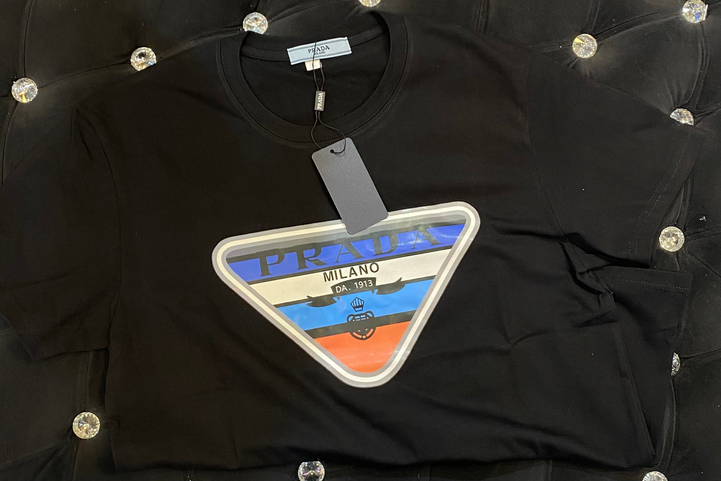 ARP Black Colour With ARP Multi Colour Print Lycra Cotton Fabric TShirt 781406