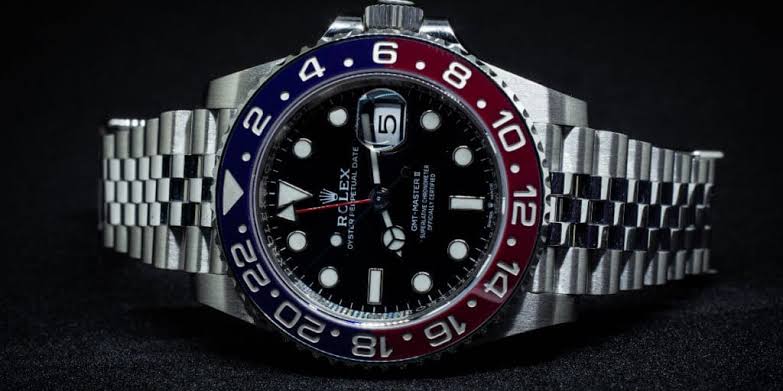 Ior Silver Blue Red Automatic Chain Watch For Men