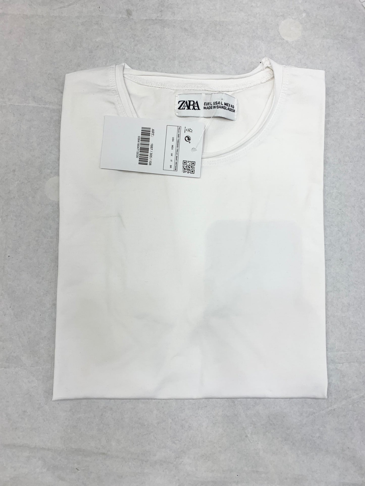 Zr White Color Plain Half Sleeve tshirt 18885