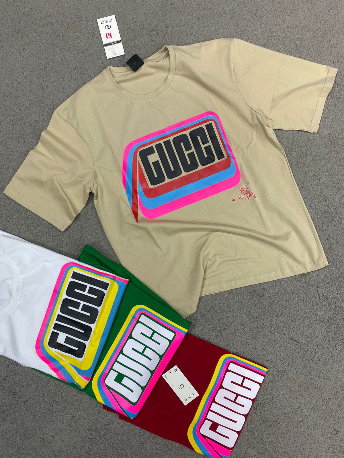 CUG Green Colour With Cug Print Lycra Fabric Drop Shoulder TShirt 194102