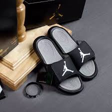 Black Grey Jor Velcro Slipper