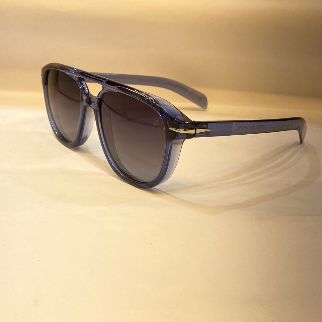 VAD Blue Transparent Frame Black Shade Unisex Sunglasses UM1880 7 55 18 143
