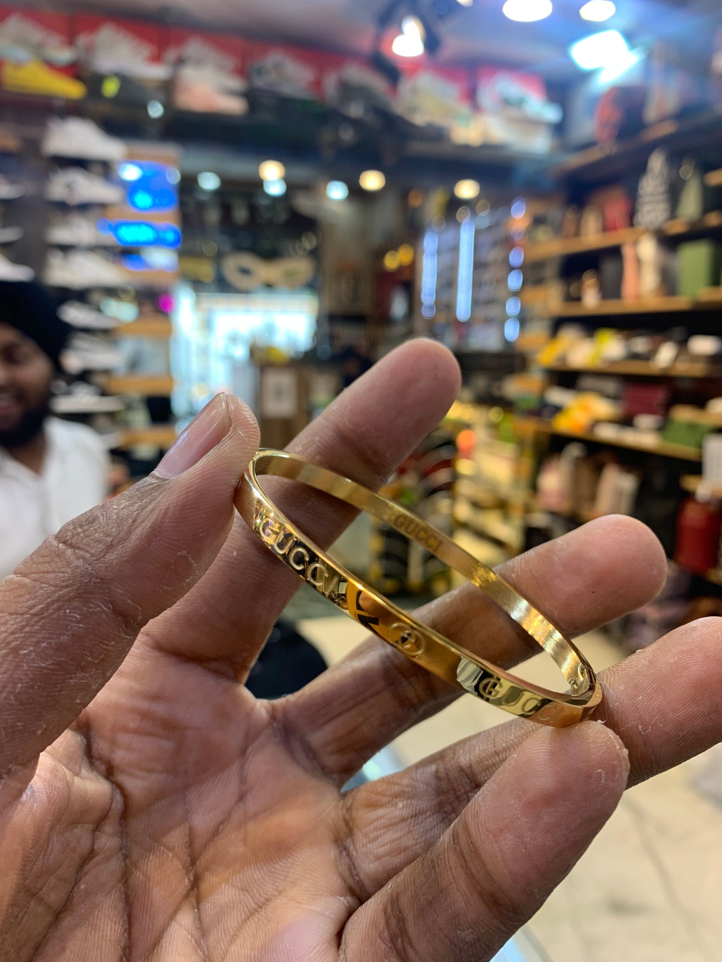 CUG Gold Color Premium Quality Kada Bracelet 502417