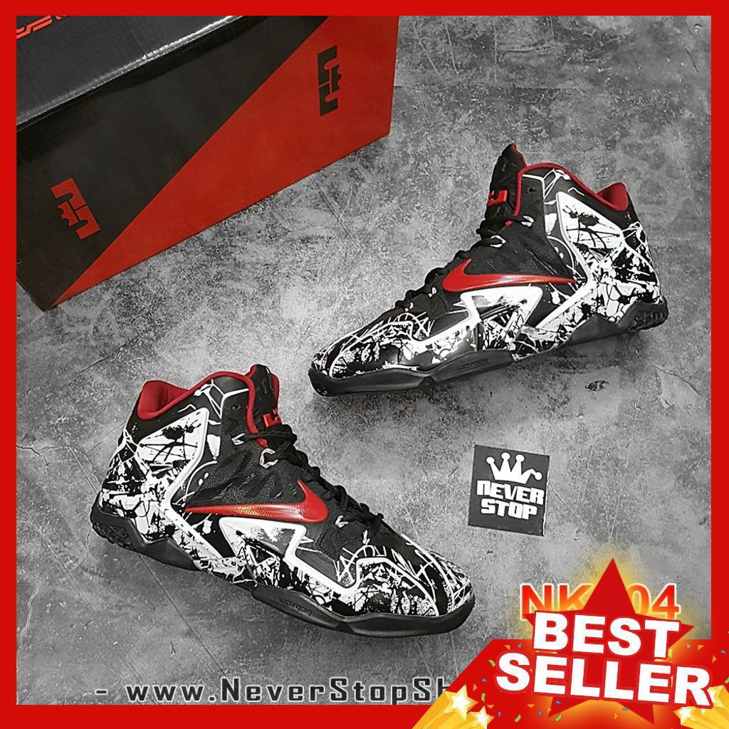 Red Grey Lebron Sports High Ankle Shoes (616175100)