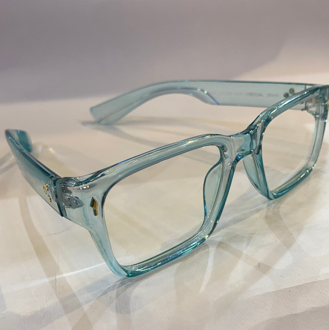 RAM Blue Transperent Frame Transperent Shade Unisex Sunglasses 86302 54 20 146