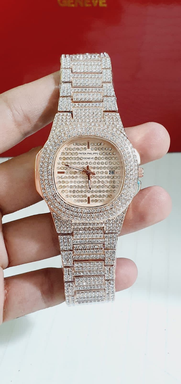PP Gold diamond chain Gold Gial Chrono working Men watch