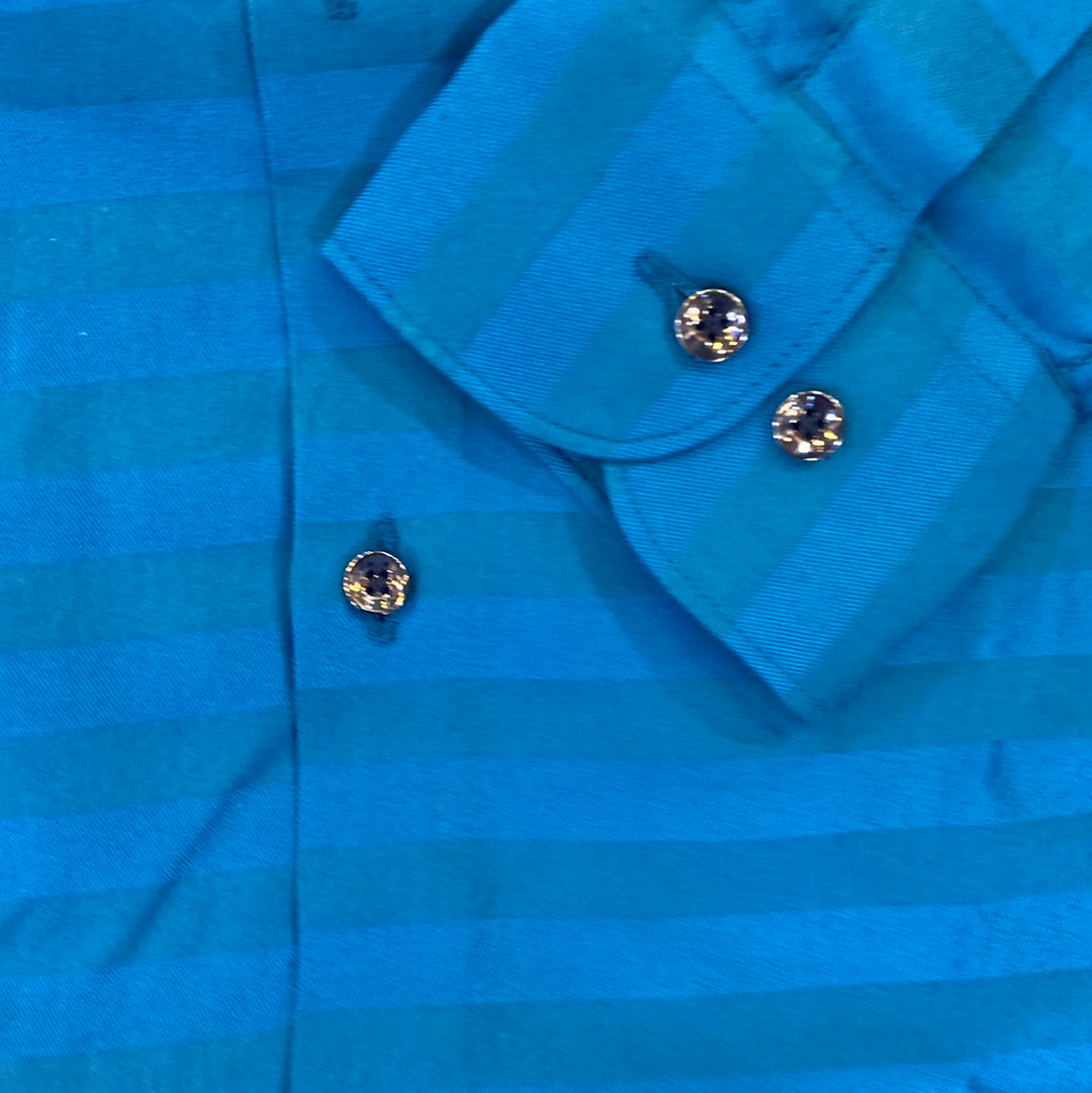 Blue Colour ZR Zar Raz With Blue Lines Relaxed Fit Branded Shirts 9111