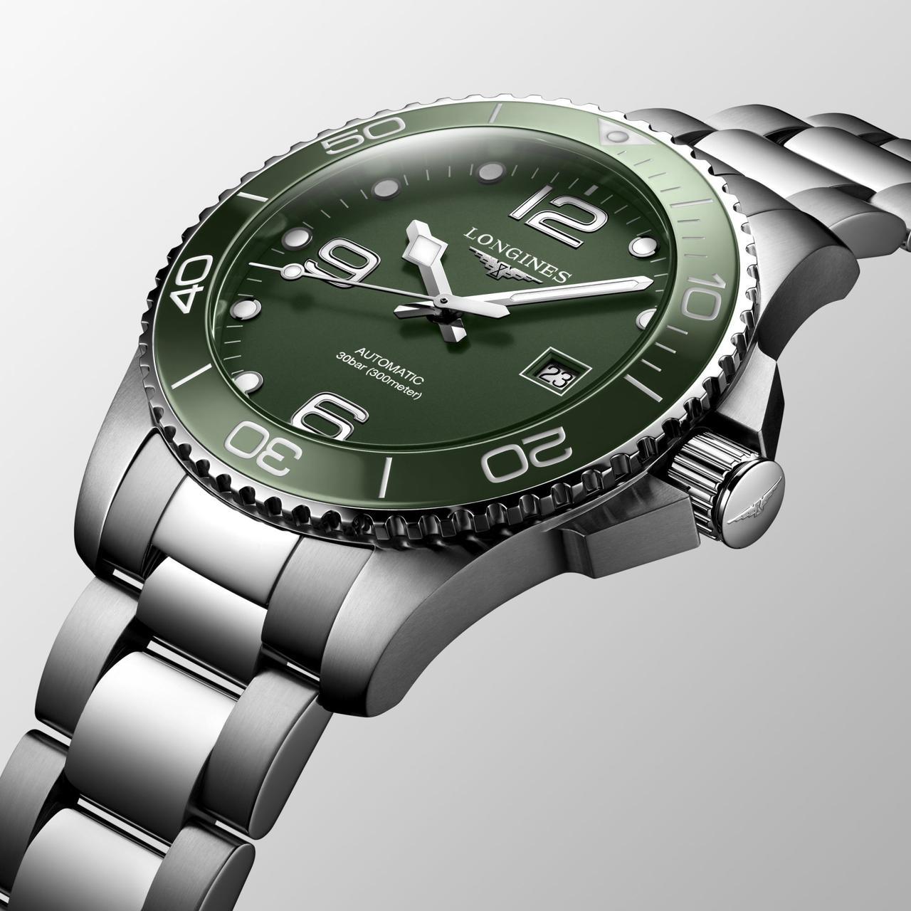 Nol Silver Chain Green Dial Man Watch