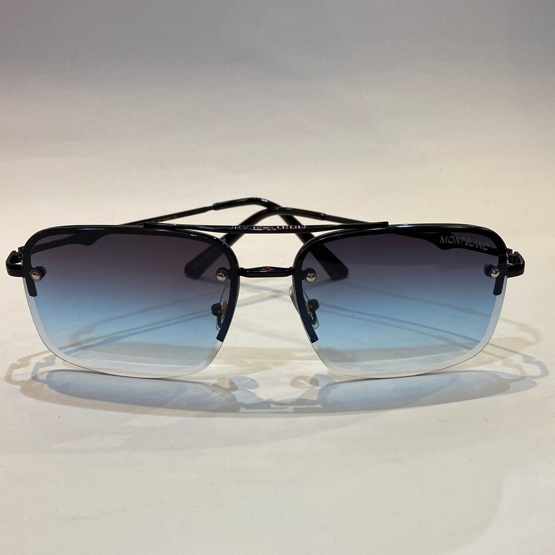 NOM Black Frame Blue Shade Unisex Branded B0223 52 18-136