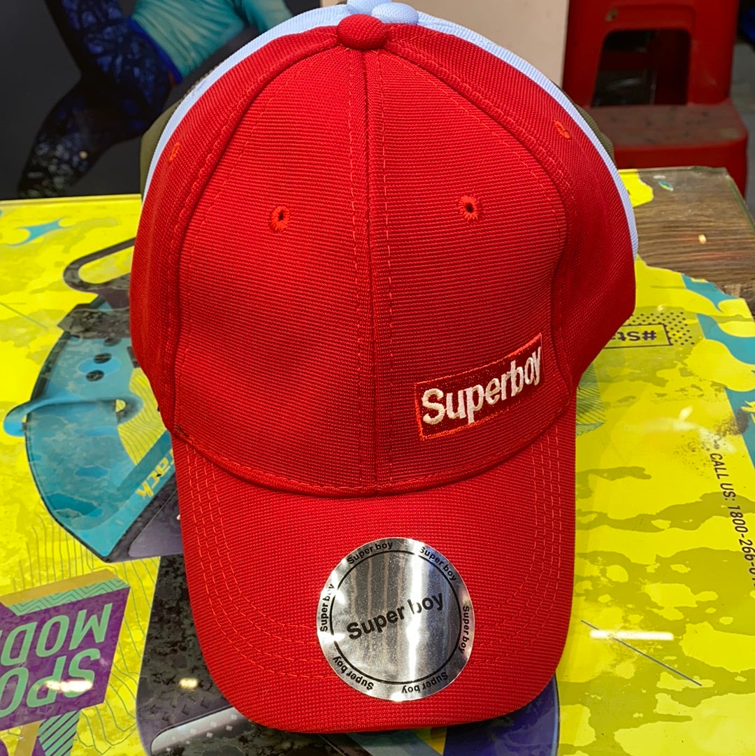 Red Colour Sup Pus With Embroidered Design Sports Cap 913048