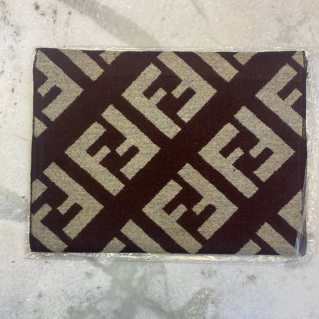 Fen Nef Brown Colour With Cream Nef Logo Imported Muffler 49029