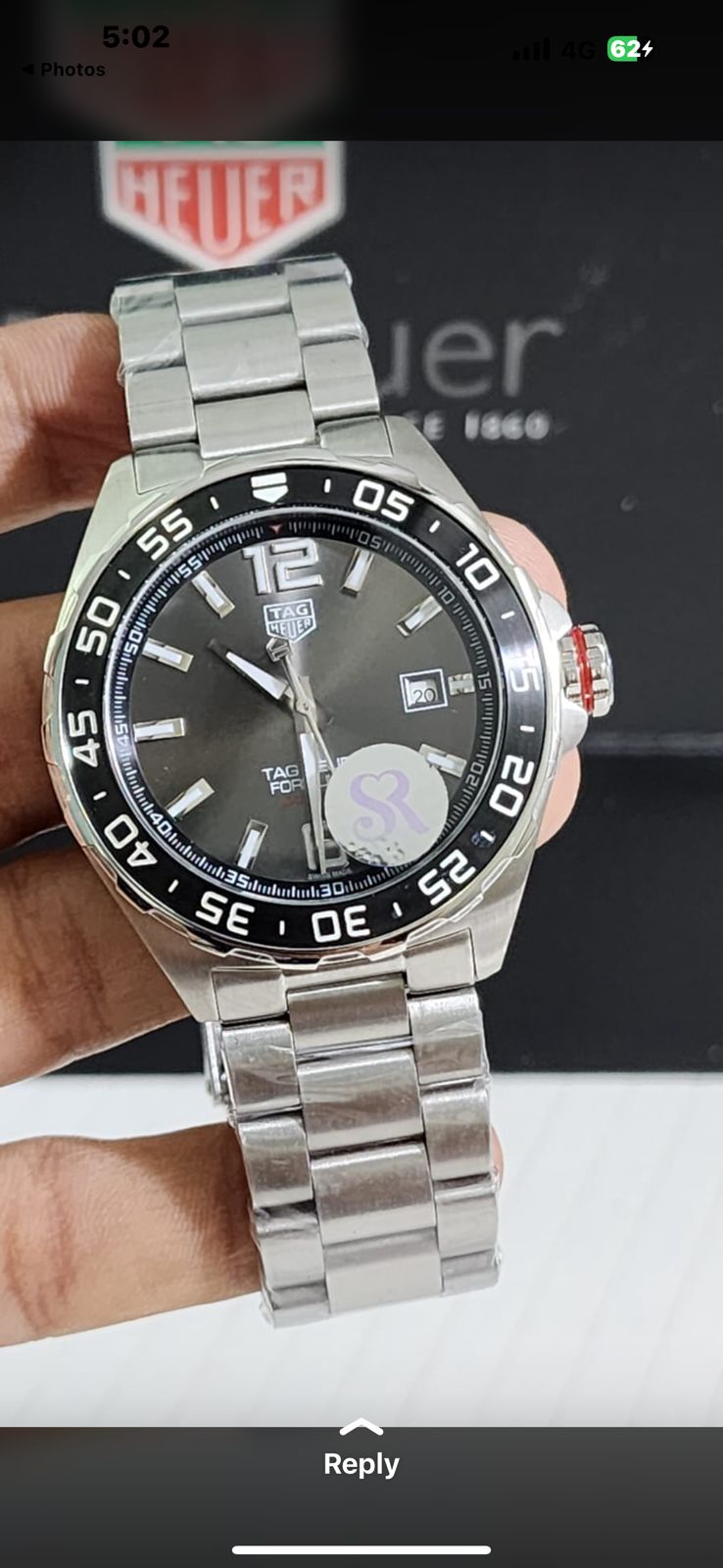 Gat Silver Chain Black Dial Premium Quality Men Watch 901216